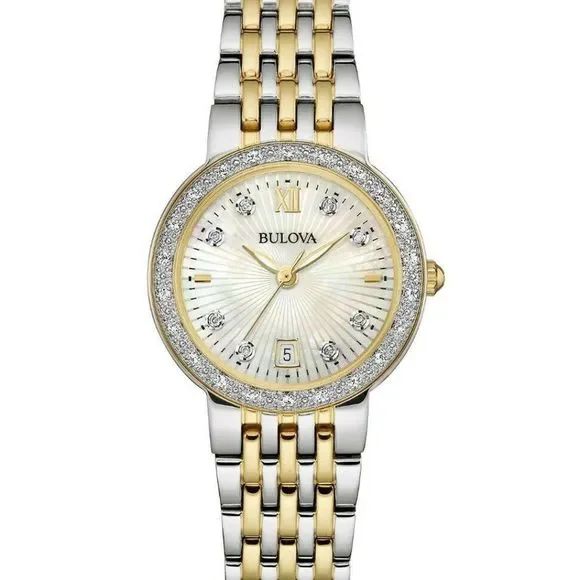 Bulova | Accessories | Sale Bulova Diamond Dial Mother Of  display picture 3